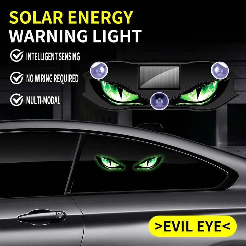 LED solar powered car warning light devil s eye ambient ligh