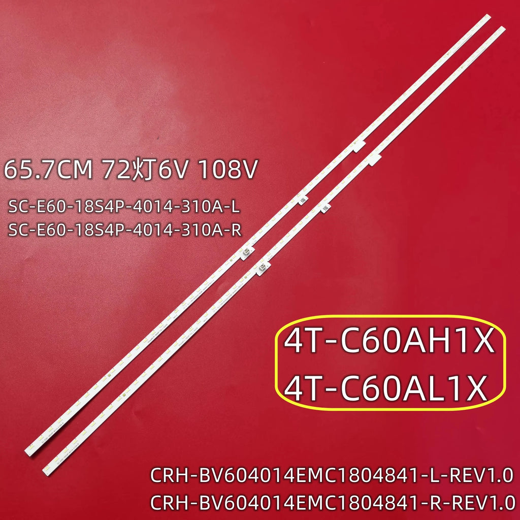 LED Backlight Strip for Sharp 4T-C60AL1X SC-E60-18S4P-4014-310A-L R Shqrp60-L-18S4P
