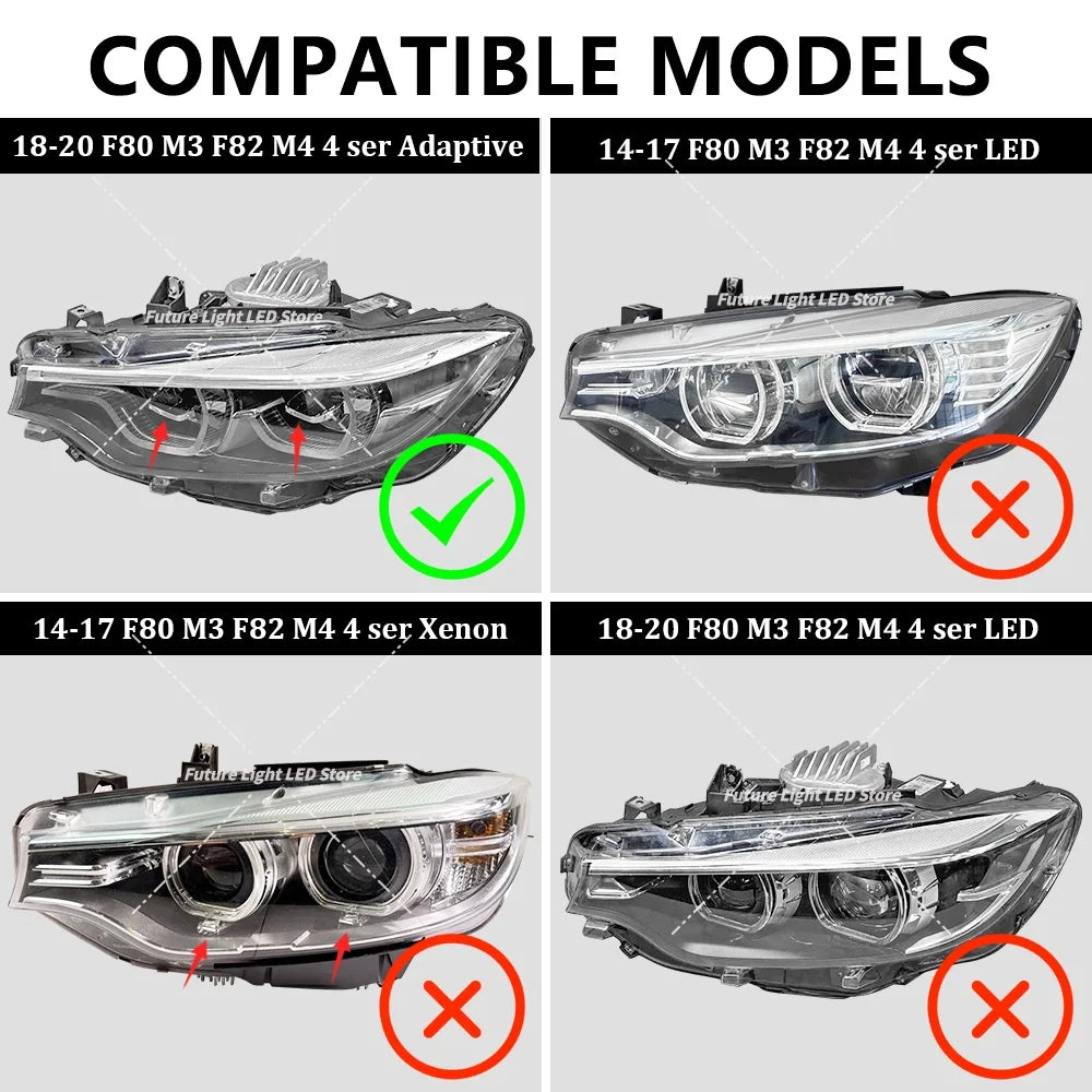Angel Eyes For BMW M3 F80 M4 F82 F32 F33 F36 LCI 2018-2020 Adaptive Headlight DRL LED Boards for BMW F36 F32