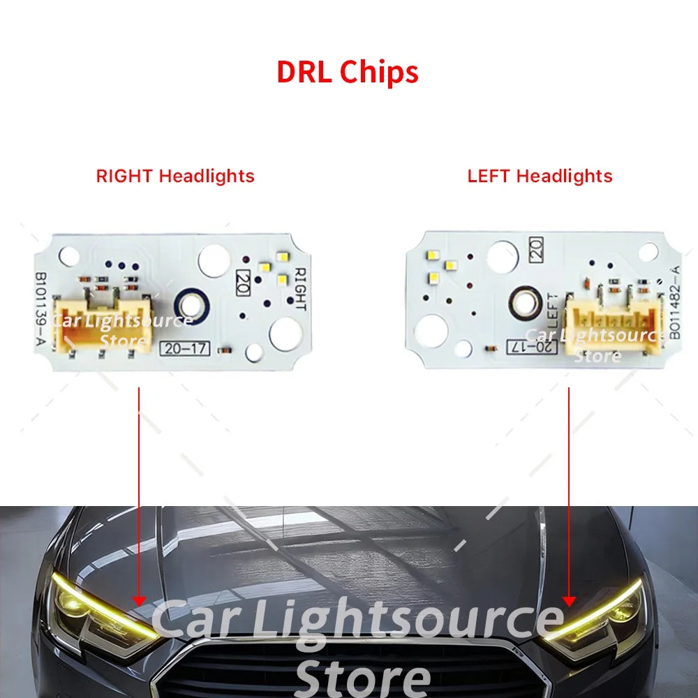 DRL LED Board Amber Blue Red For Audi A3 S3 8V 2017-2020 Xenon Headlight Daytime Running Light Module