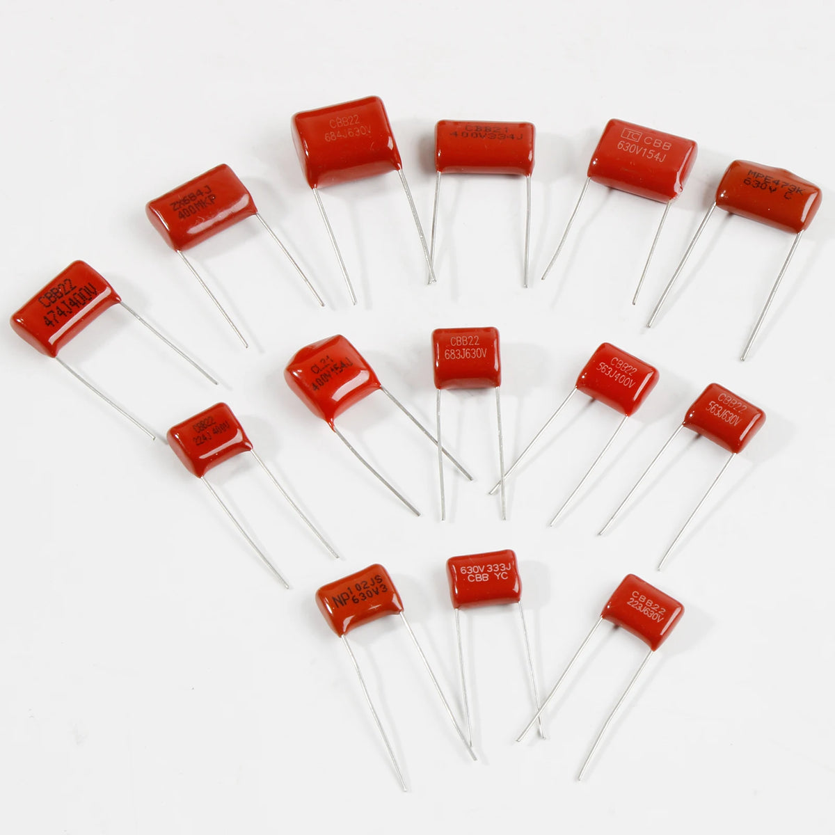 240pcs CBB Capacitor Assortment Kit Metallized Polypropylene