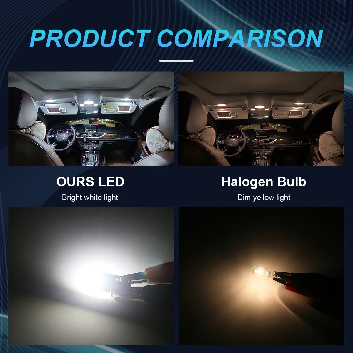NLpearl 2PCS T10 W5W LED Canbus 168 194 Bulb Auto Car Interi