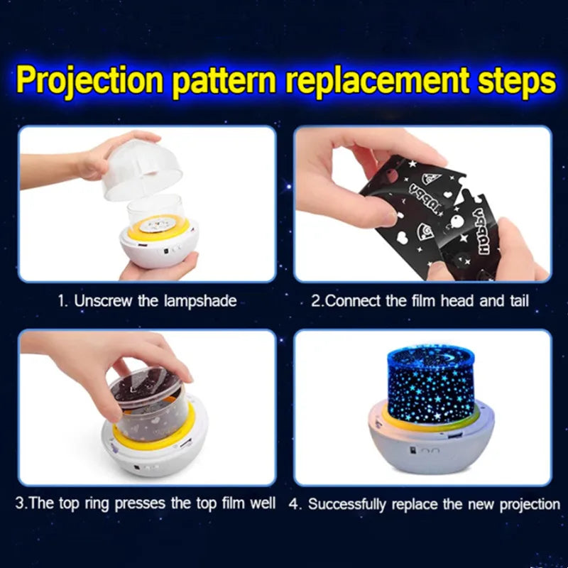 Kids led Night Light Projector Light Projector with LED Time