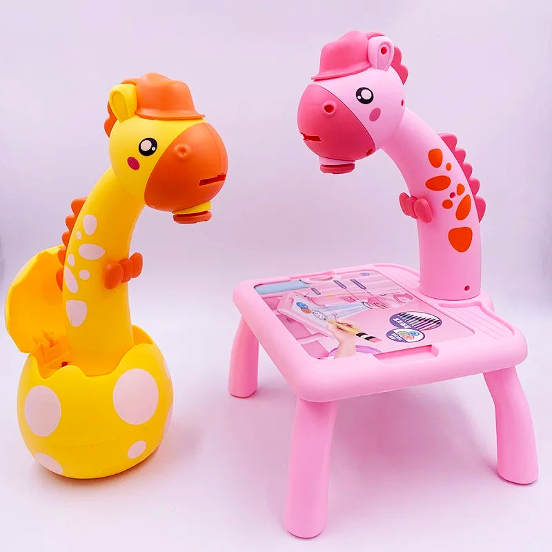 Mini Led Projector Art Drawing Table Light Toy for Children 