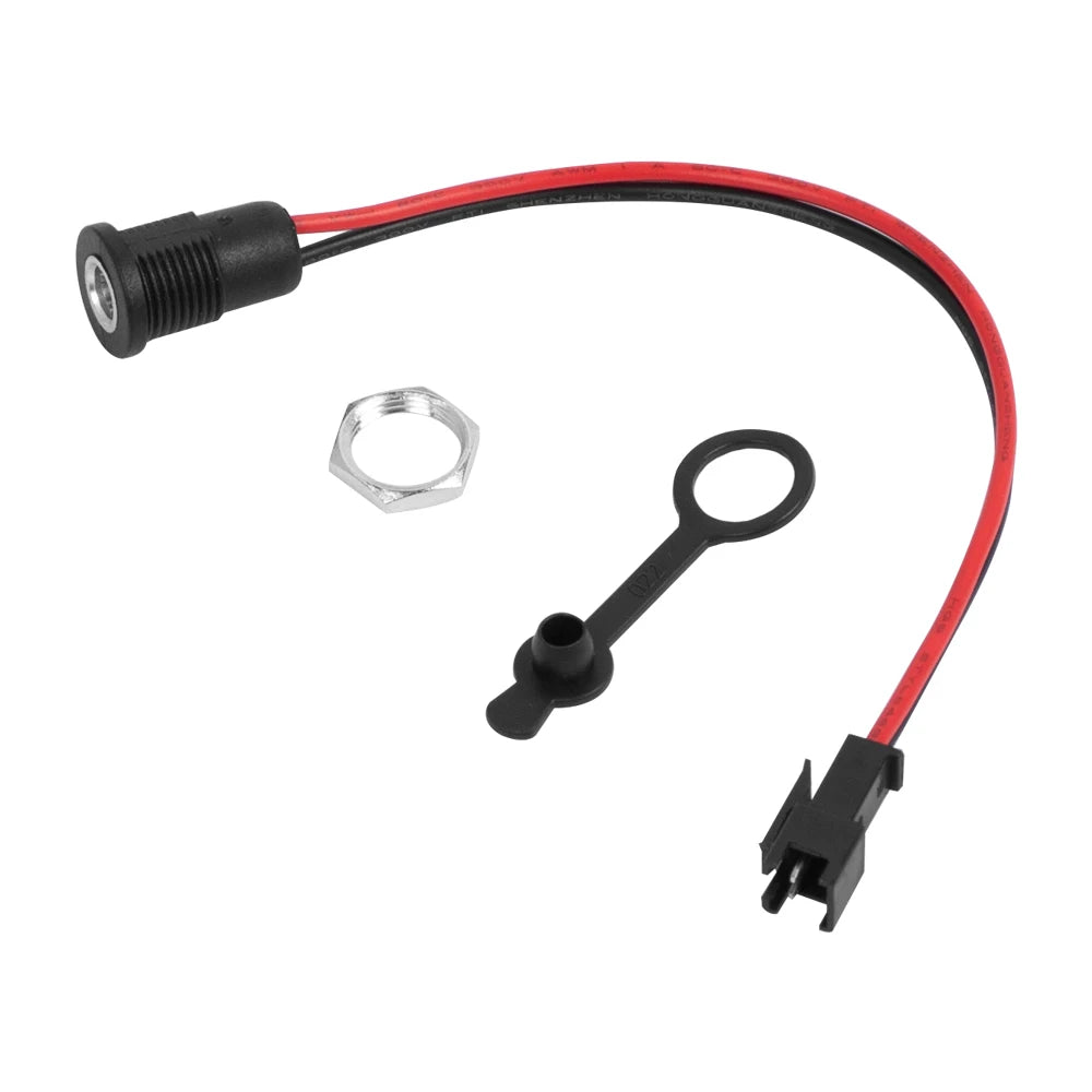 1PC 5.5 x 2.1mm DC Power Jack Socket Female Panel Mount to 2