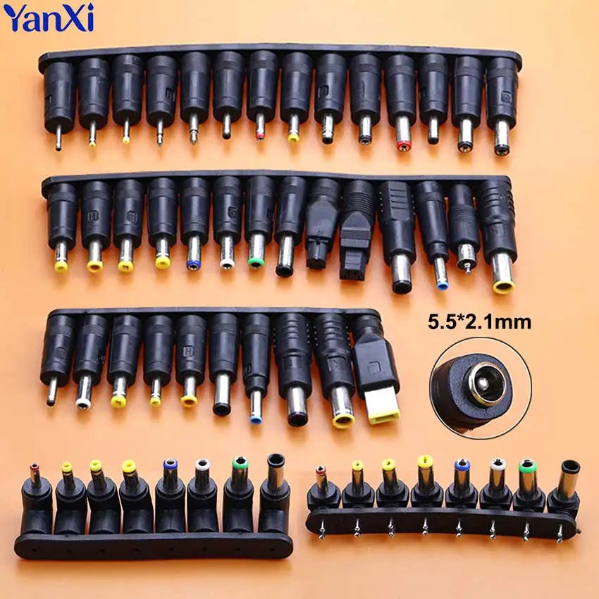 Universal 5.5x2.1mm Female to Male DC AC Power Plug Adapter 