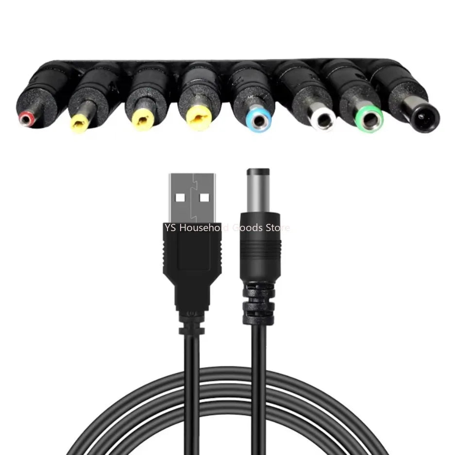 Universal Power Cable USB to DC 5.5 2.1mm Jack 5V Charging C