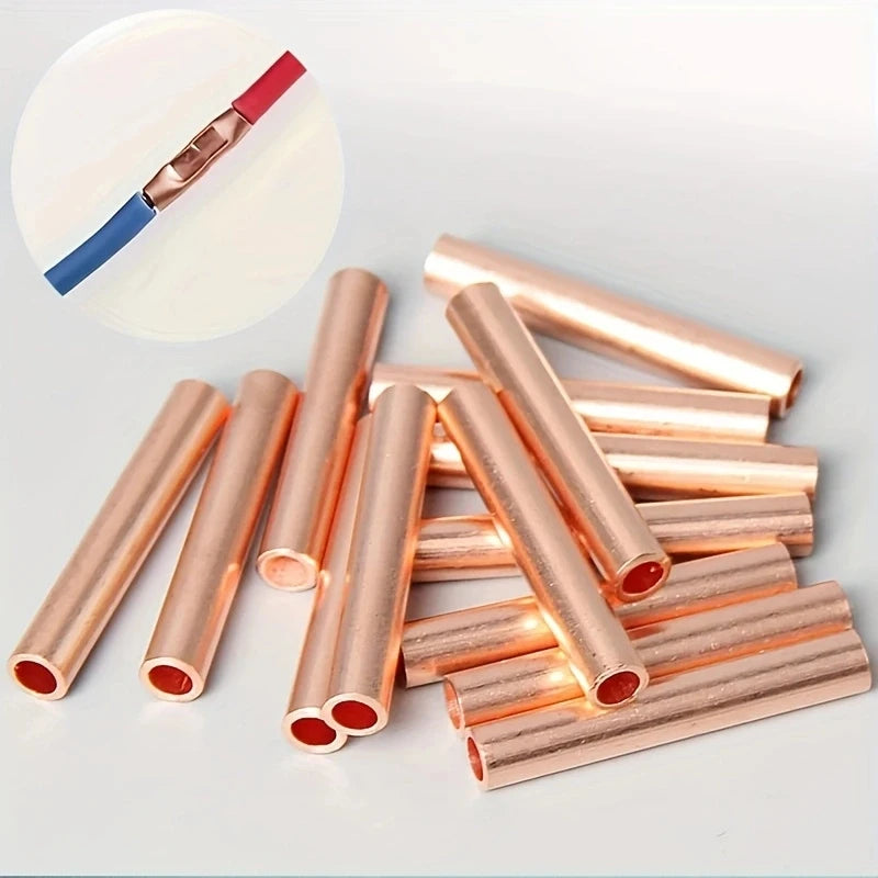 100Pcs Copper Ring Terminal Wire Crimp Connector Bare Cable 