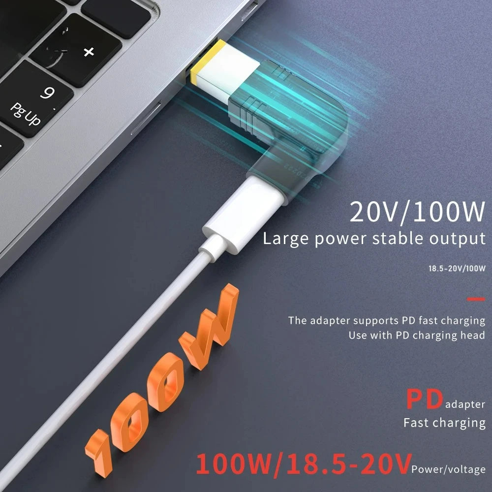 20V100W Laptop Power Adapter Connector DC Plug USB Type C Fe