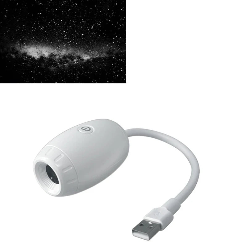 USB Car Atmosphere Projector Starry Galaxy Lamp for Bedroom Party Saturn Mood Light Adjustable Focus Romantic Decor 2026 New