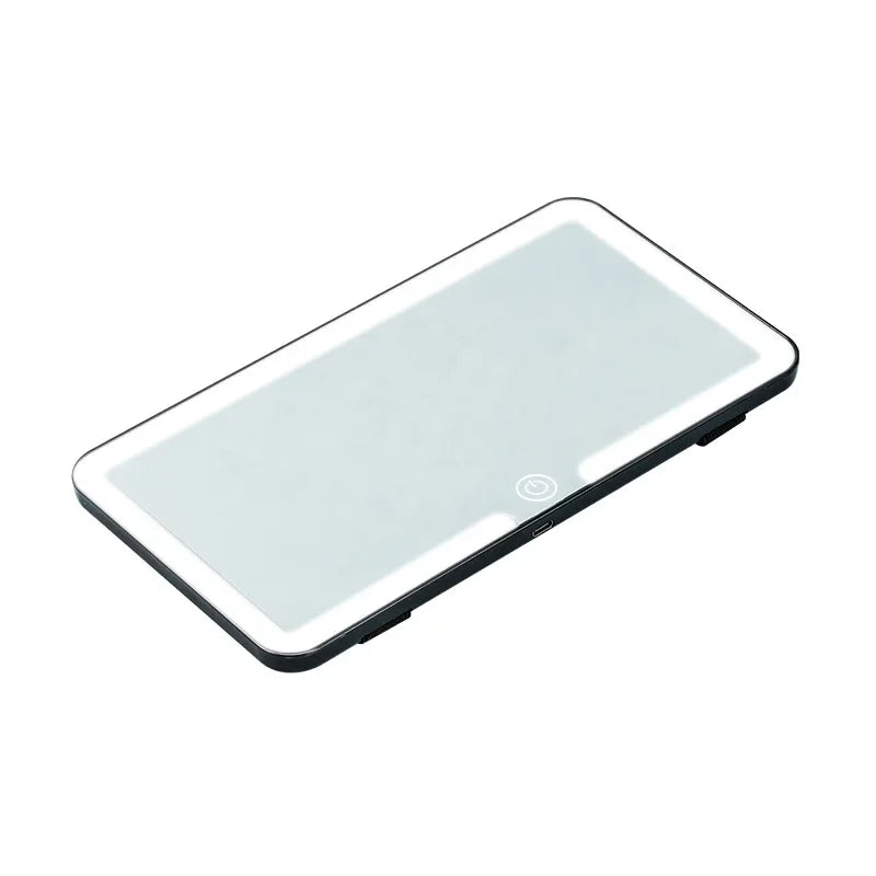 Universal Car Sun Visor Makeup Mirror with LED Fill Light Re