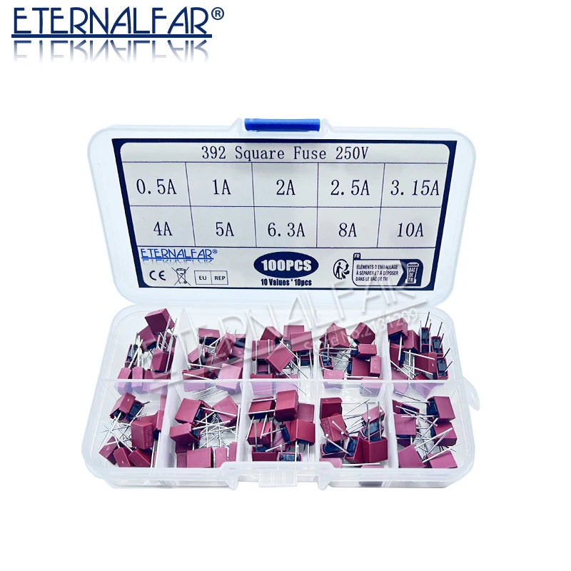 Square Fuse T50MA T500MA T1A T2.5A T3.15A T4A T5A T6.3A T8A 