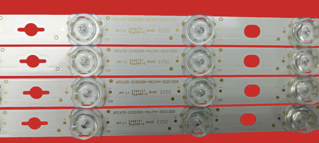 LED Strip for 65C639 65C635 65S515D 65C635-ZX3030A-4X12YH-20211009 65P12 65Q8E 65P76E 65C635-ZX3030B-2X12YH