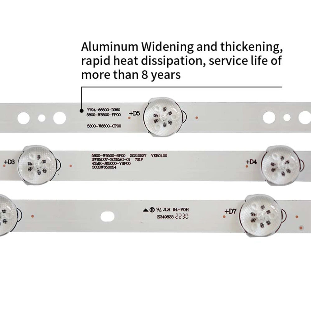 LED Backlight Strip for 65E33A 65K5CD 65M4 43MK-J65000-Y8P00 5800-W6500-8P00 CP00 FP00 SW65D07-ZC62AG-01