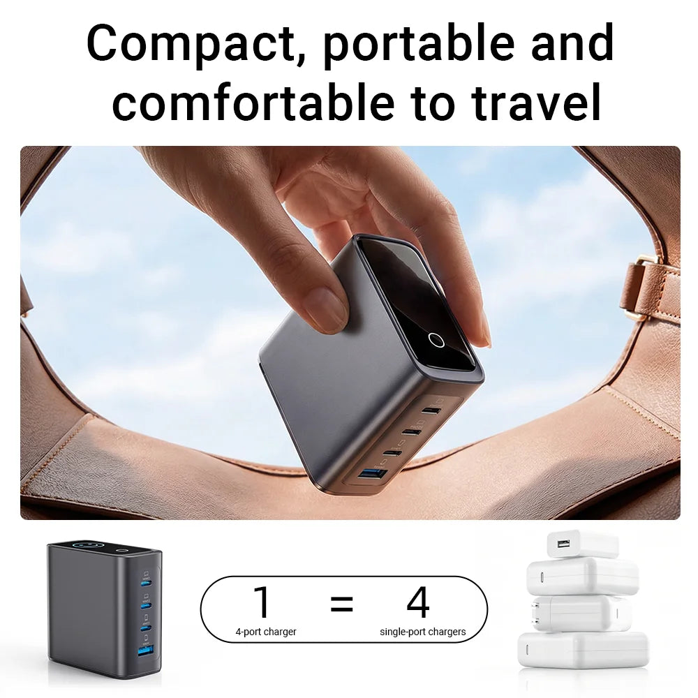 ACEFAST US Plug GaN 140W Fast Charging Phone Charger LED Dis