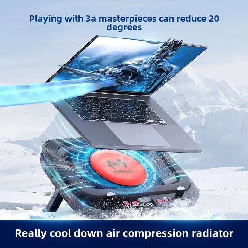 MEMO FL08 7 Angle Adjustable Notebook Powerful Fan Cooling P