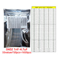 Capacitor Kit 0201 0402 0603 0805 1206 SMD Capacity Package Each Value 50PCS Sample Kit Capacitor 1nf 10nf 100nf 1uf 10uf 22uf