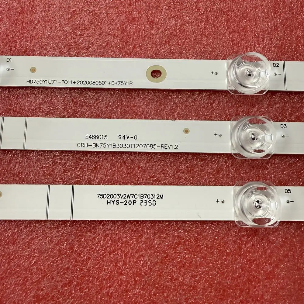 LED Backlight Strip for Toshiba 75C350KU 75E3F-PRO 75T55F 75E3F 75A5F 75V1F-S 75E5G J75H LB7502J V0