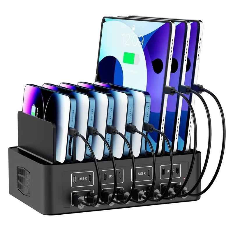 150W Universal USB Charger 16 Port USB Type C Fast Charging 
