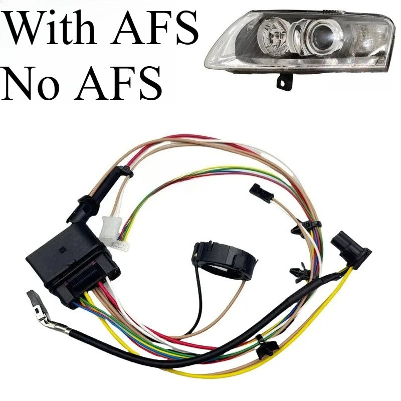 Xenon Headlight Internal Wire Harness Plug Wiring Harness Assembly Non AFS and With AFS for Audi C6
