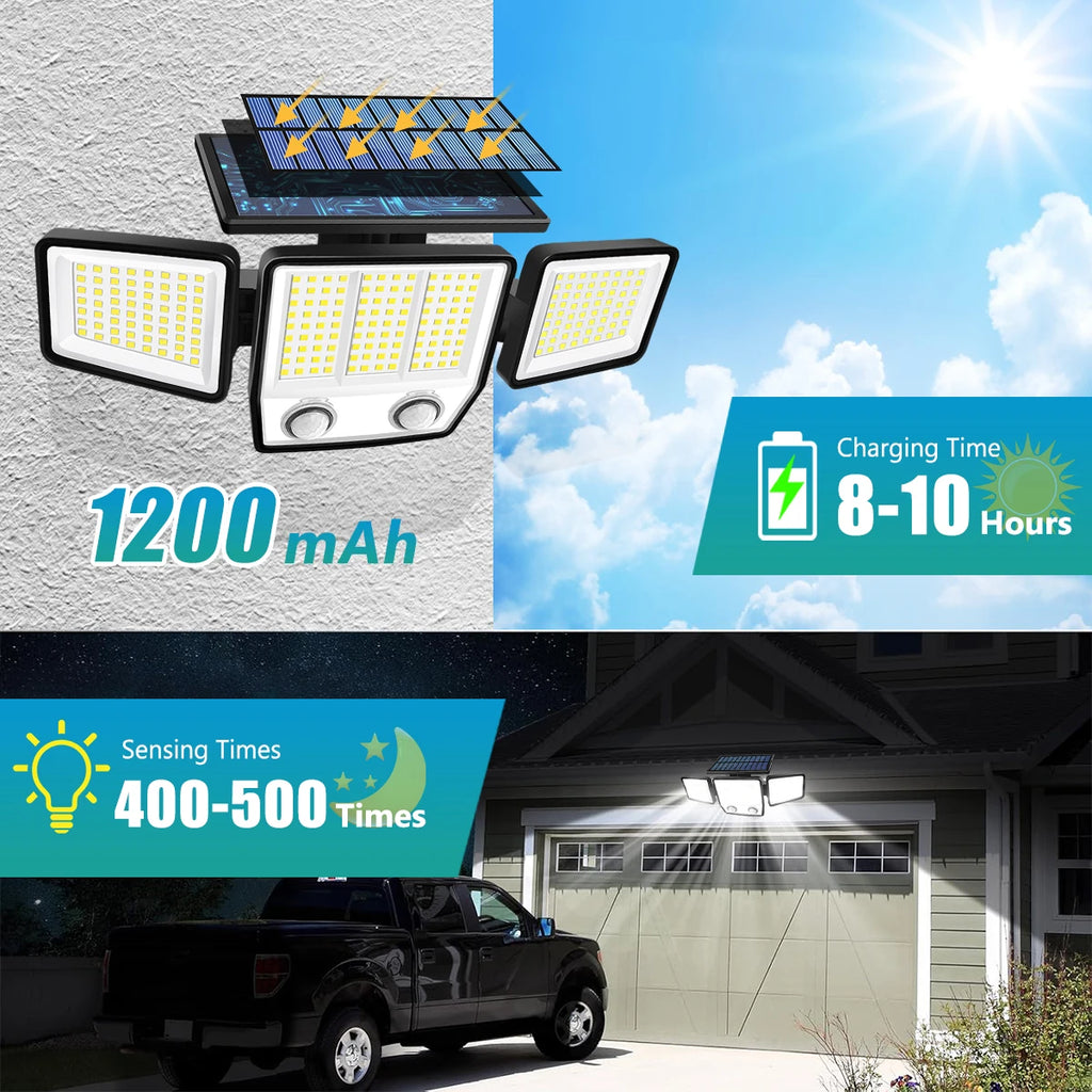 Solar Lights Outdoor Waterproof Super Bright Cordless Solar 