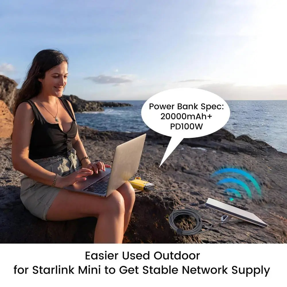C to DC/D to D Power Adapter for Starlink Mini PD100W USB C 