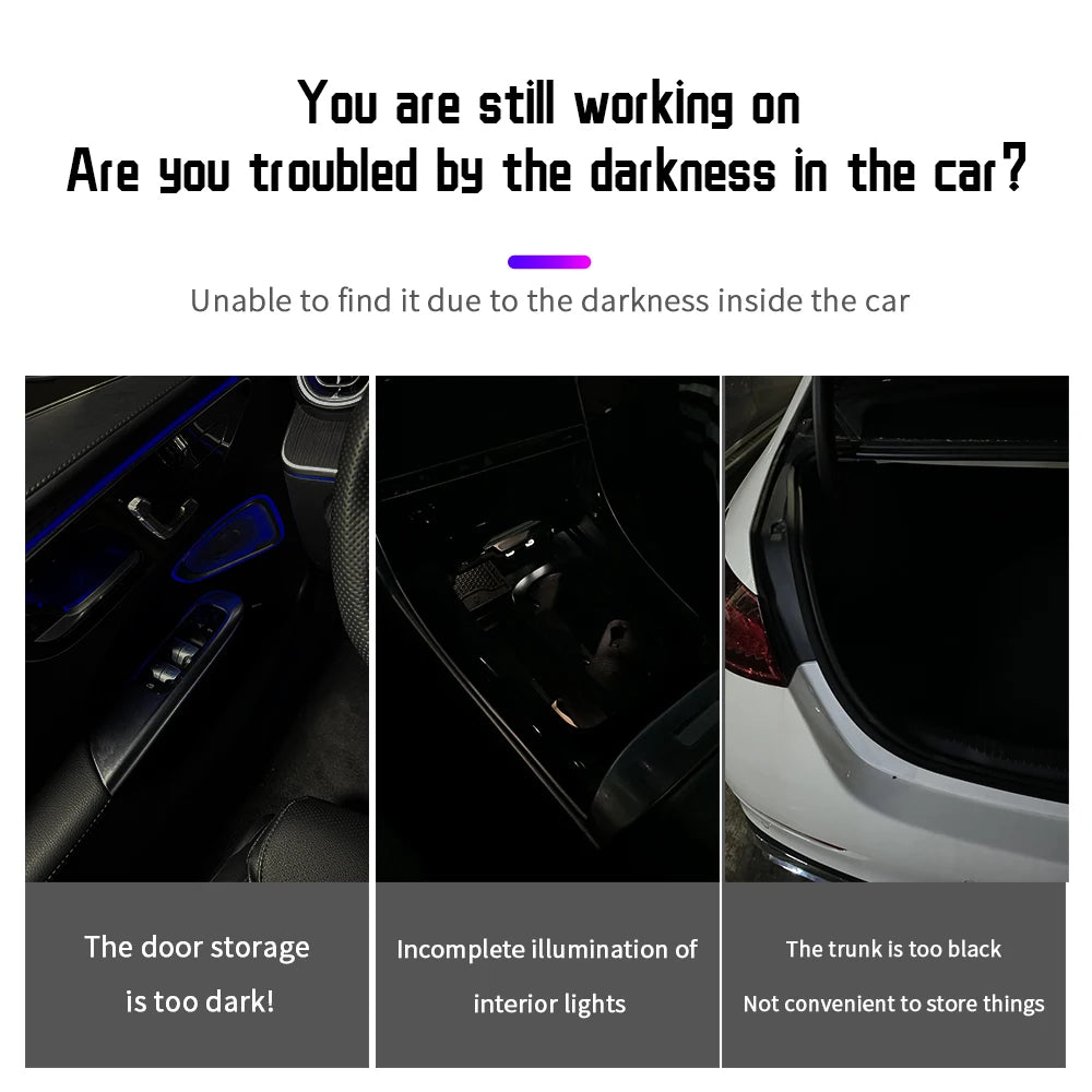 1/2/4pcs Upgrated Mini USB Touch LED Light Touch Control Car