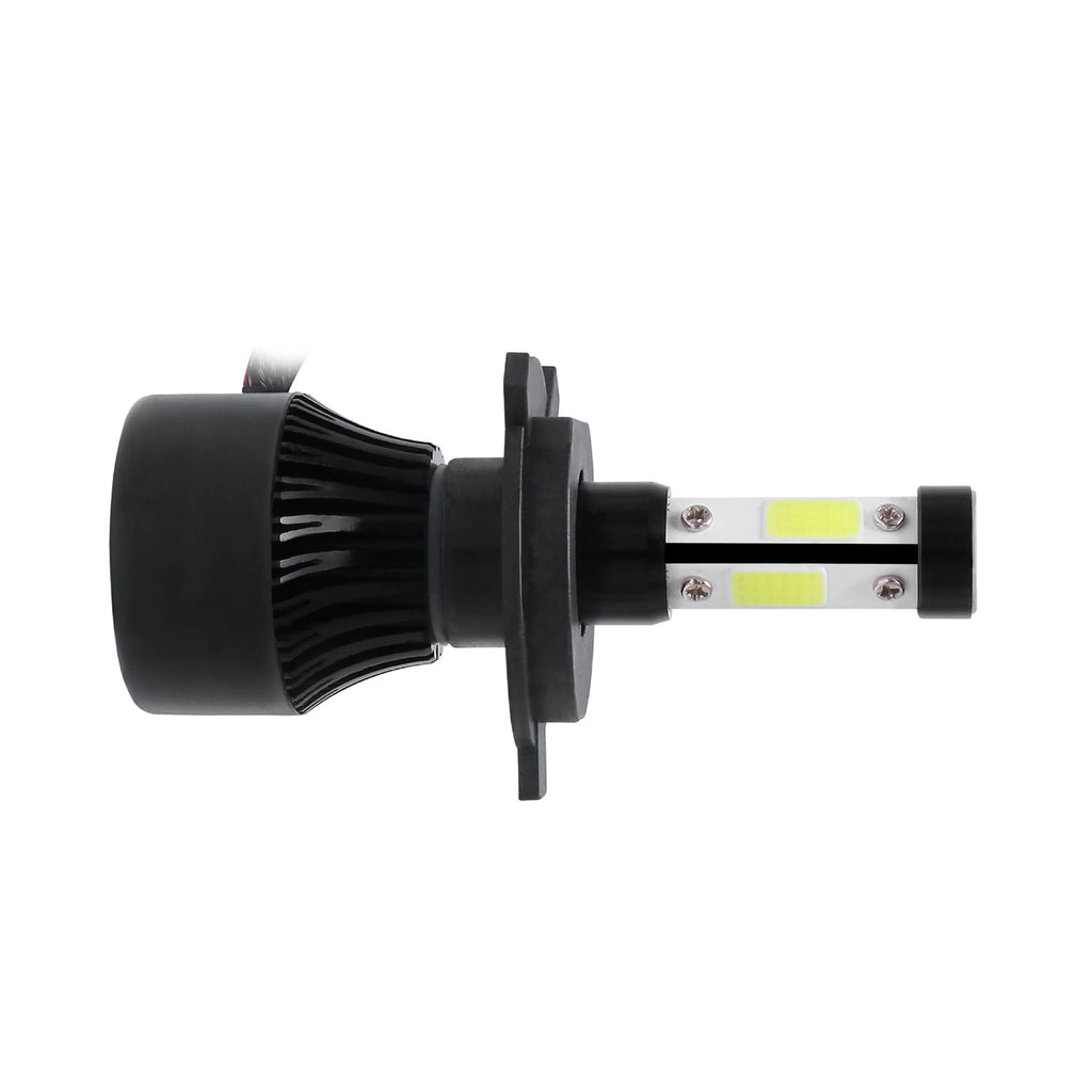 2Pcs New 4 Sides LED 6500K H4 H7 H11 H9 H8 9004 9005 9006 90