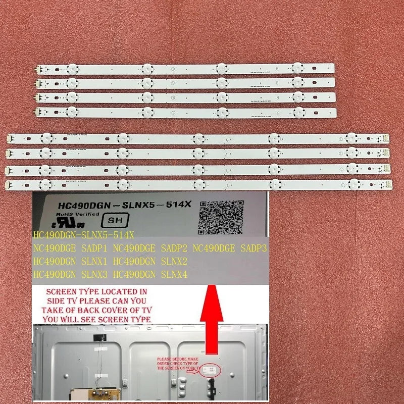 LED Backlight Strip for 8pcs LED Strip for TV 49UH603v-ze 49UH619V 49UH610A 49UH6100 49lf5100 49UH6030