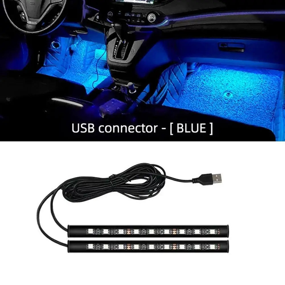New LED Car Interior Ambient Foot Strip Light Kit Backlight 5V USB Auto Decorative Atmosphere Neon Lamp Vehicle Accessories