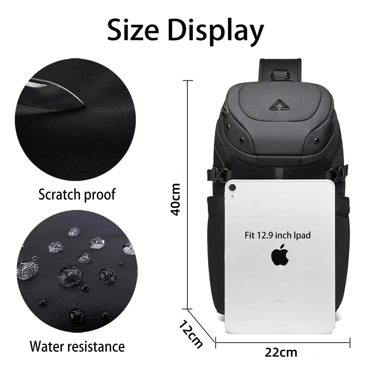 Anti Theft Sling Bag Shoulder Crossbody Backpack Waterproof 