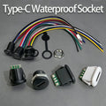 Type-C Female Socket 6 Pin Waterproof Connector USB-C Charge