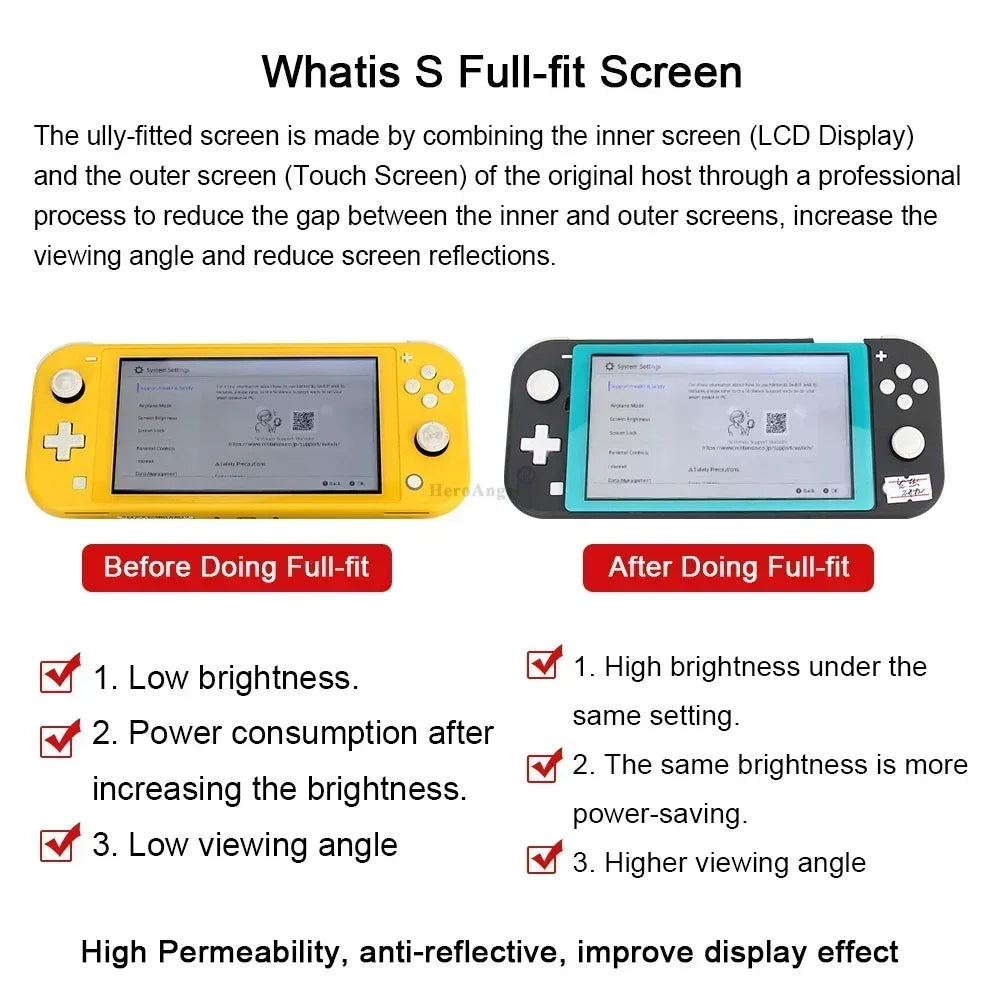 2IN1 for Switch Lite Original LCD Display with Touch Screen 