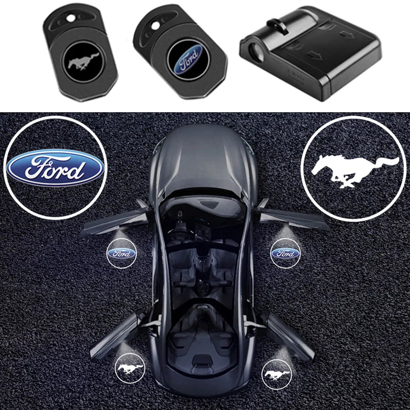 Car LED Door Projector Lamps Laser HD Welcome Courtesy Light