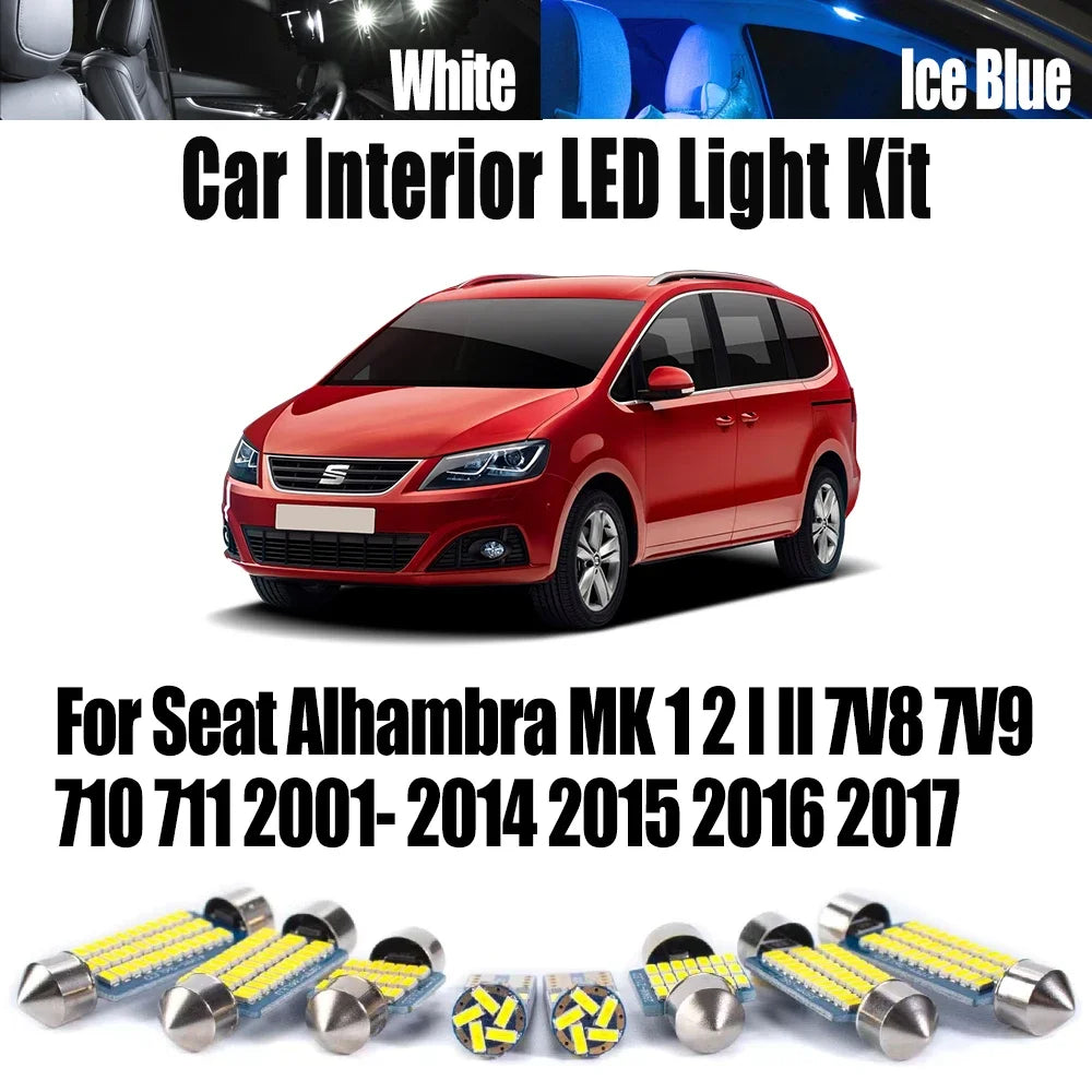 Canbus For Seat Alhambra MK 1 2 I II 7V8 7V9 710 711 2001- 2015 2016 2017 LED Interior Map Dome for Seat