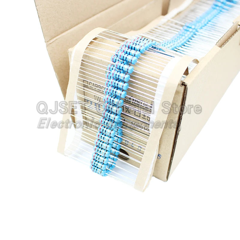 20pcs 1W Metal Film Resistors 1% 10 Ohm 47 100 200 220 470 5
