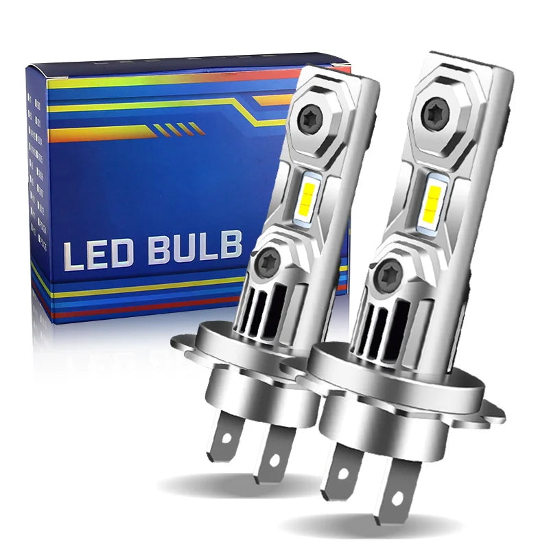 2PCS Motorcycle H7 LED Headlight Bulbs 6000k 9600lm For Kawasaki Z1000 2003-2013 KLR650 2008-2017 Moto Bulbs Kit White