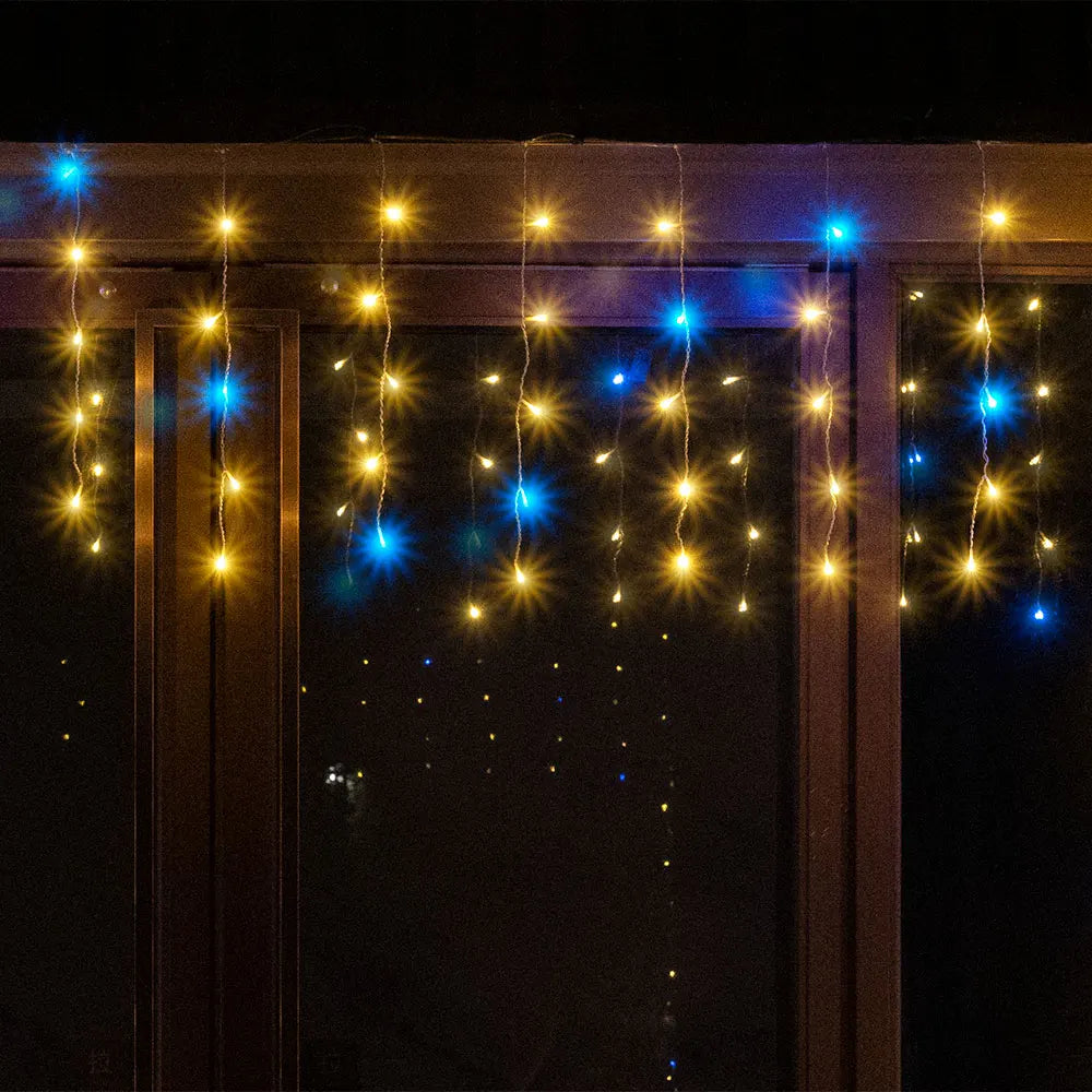 6M/12M LED Icicle String Lights Icicle Fairy Light Outdoor G