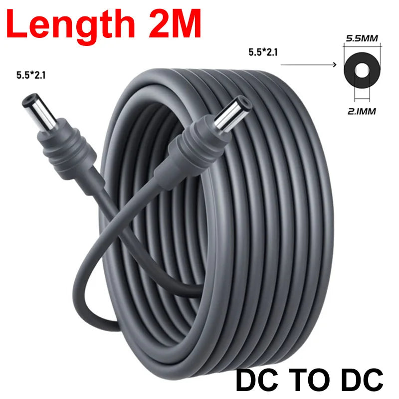 100W 20V/5A 2M/3m/5m/10M For Starlink Mini DC 5521 55 21 Power USB Type-C Replacement cable Waterproof IP67 Outerdoor Jack Charg