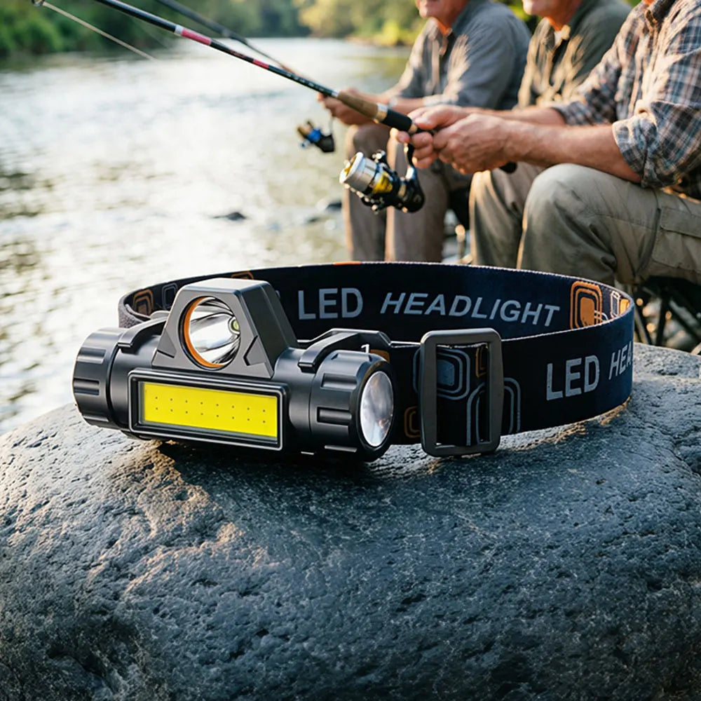 Rechargeable COB LED Headlamp Strong Magnetic Powerful Headl