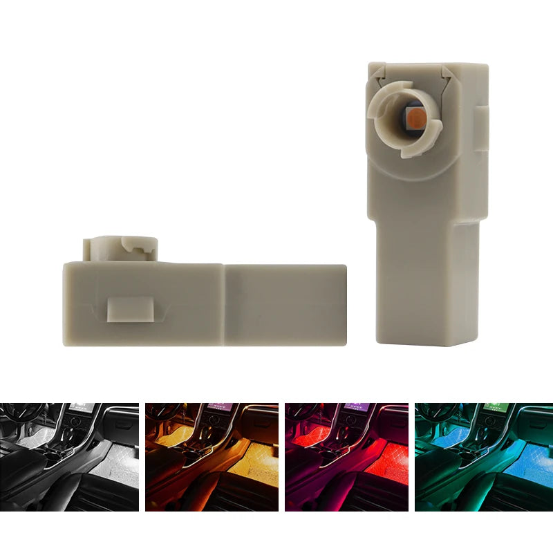 2Pcs Car Interior LED Signal Foot Light Ambient Lamp Indoor 
