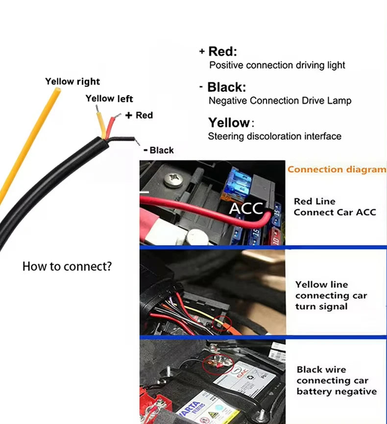 New LED Car Hood Decorative Light Strip Start Scan Dynamic A