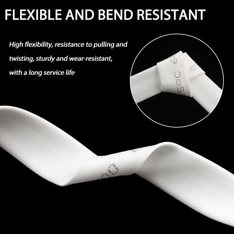 3/5M White 2 1 Shrink Ratio Heat Shrink Tube Diameter 0.6mm 