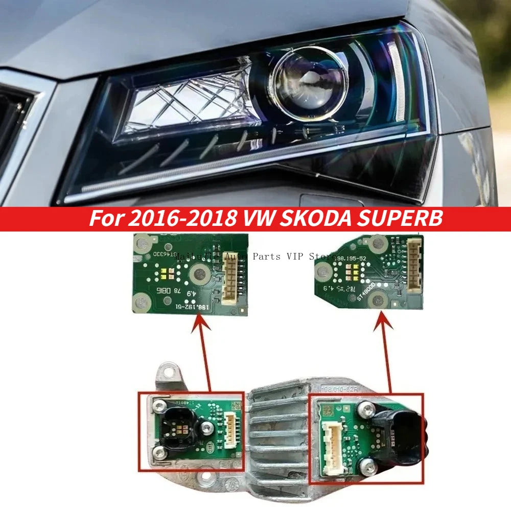 Xenon Headlight Daytime Running Light LED Boards Angel Eyes DRL for VW 2016-2018