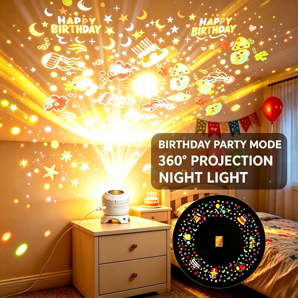 8 IN 1 360 Rotating Star Ocean Projector Light USB Powered M