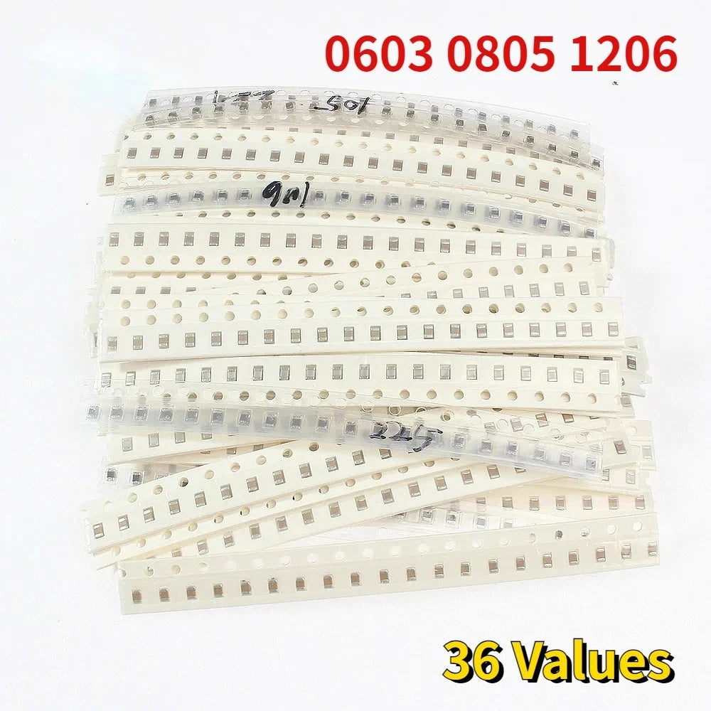 720pcs 0603 0805 1206 SMD Ceramic Capacitors Assortment Kit 