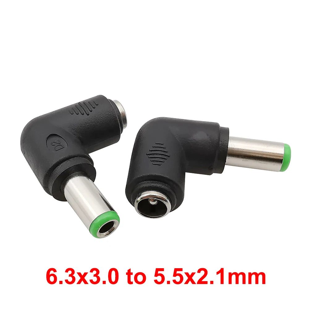 5/2/1Pcs Right Angle DC 5.5 x 2.1mm Female Jack to 3.5x1.35 4.0x1.7 4.8x1.7 5.5x2.1 5.5x2.5 6.3x3.0 6.0x4.4mm Male DC Connector
