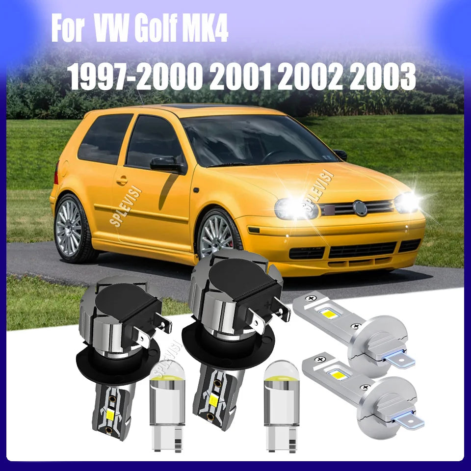 300% BrighterH1 H7 LED Headlight Conversion Kit 12V-24V Univ