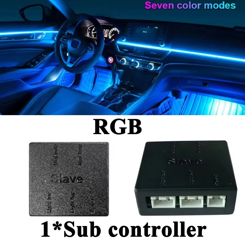 18 in 1 Symphony RGB Atmosphere Light Parts Main Sub Controller 20/35/75/110CM Light Extend Line Speaker Foot Lamp Storage Light
