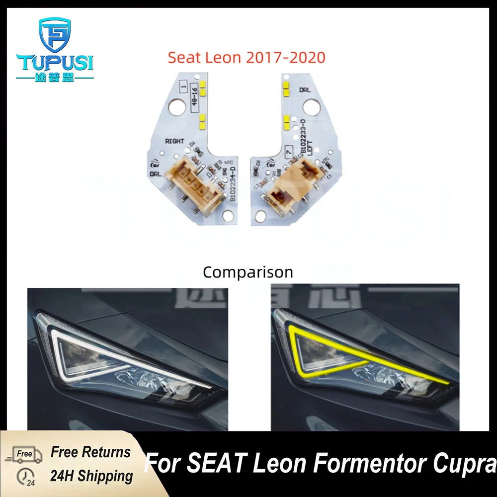 DRL Boards For Seat Leon 2017-2019 LED Headlight Daytime Running Light 90112019 2217059 L B102233-D LED